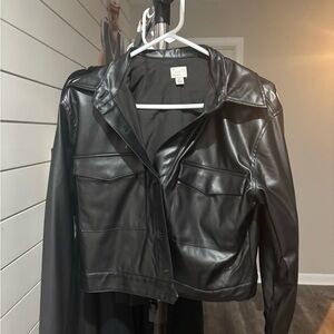 a new day Black Faux Leather Jacket